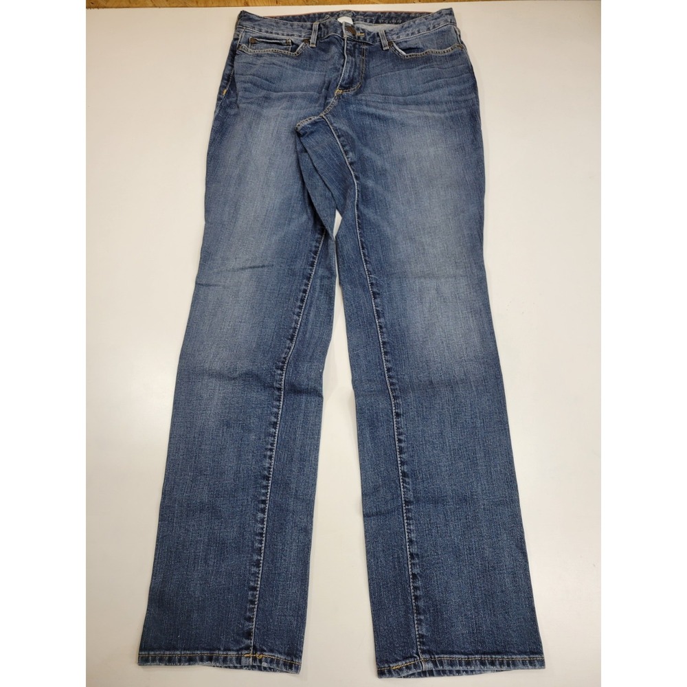 Eddie Bauer Women's Bootcut Jeans Size 8 Blue Mid Rise Stretch Denim 31x28